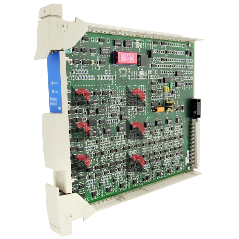 The Analog Output model MU-PAOX03 (51309152-175) IOP provides eight 4-20 mA outputs to proportioning loads, such as valves.